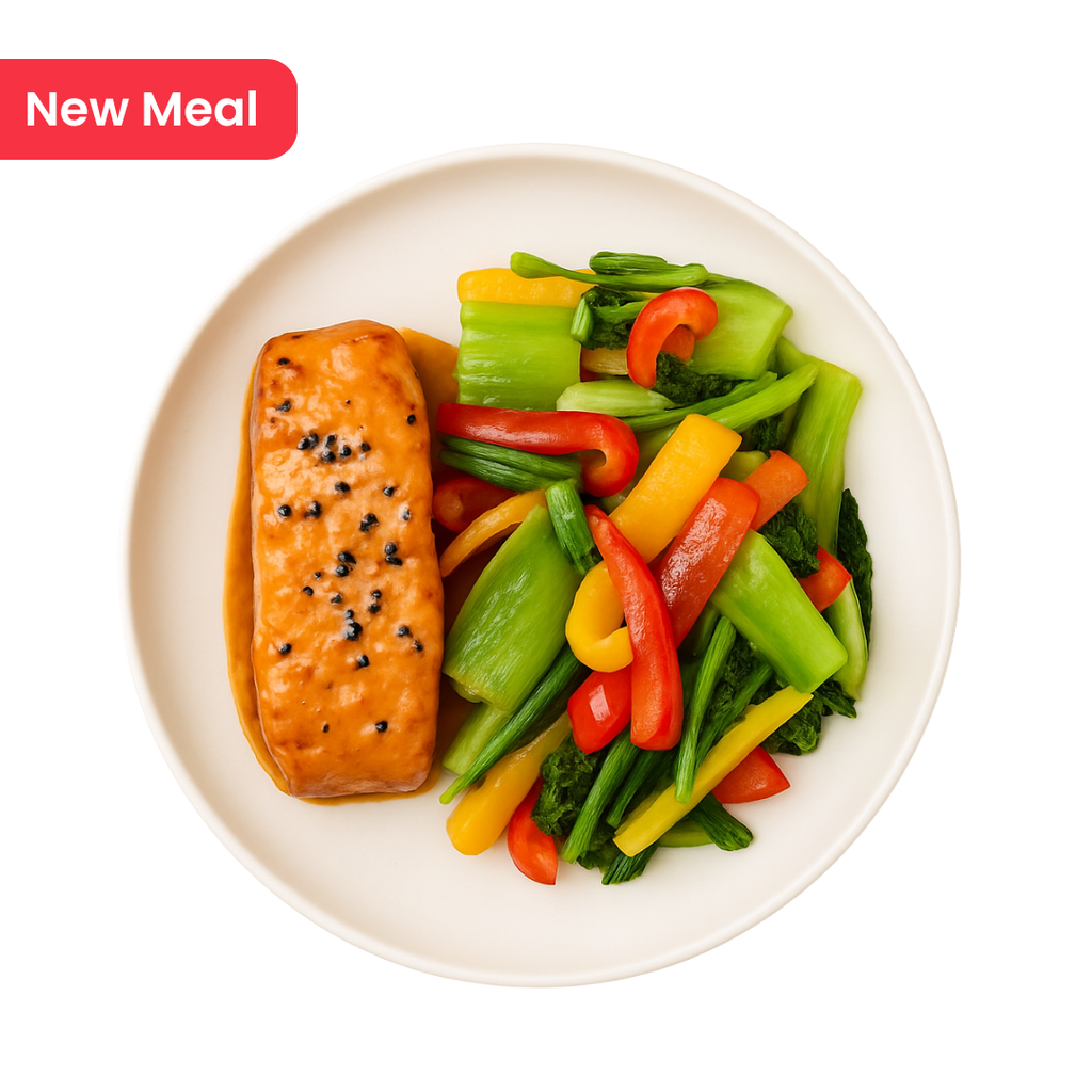 KETO Teriyaki Salmon with Stir Fried Vegetables