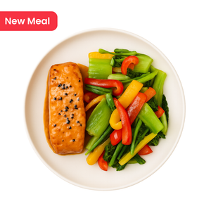 KETO Teriyaki Salmon with Stir Fried Vegetables
