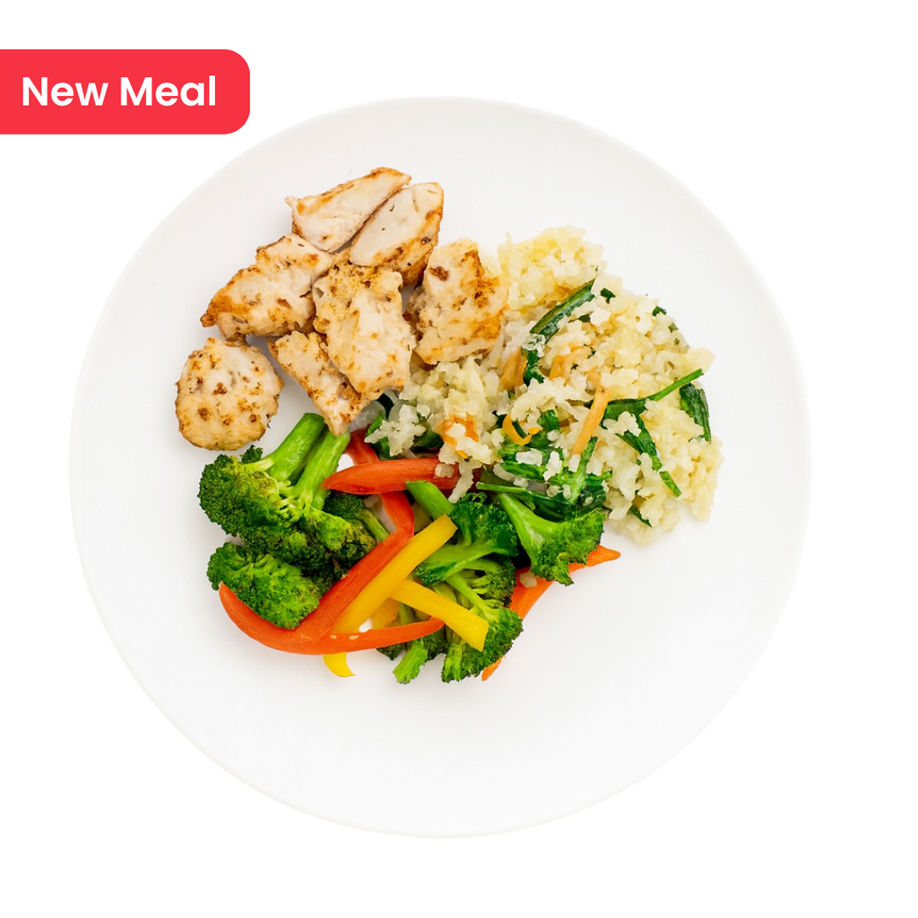 KETO Greek Chicken with Spinach & Feta Cauliflower Rice