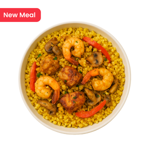 KETO Chicken & Shrimp Paella Bowl