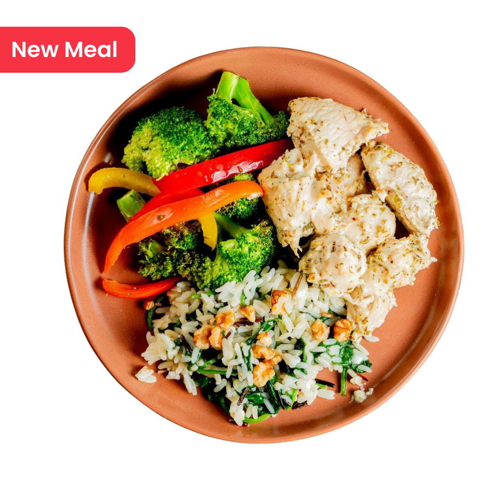 Greek Chicken with Spinach & Feta Wild Rice