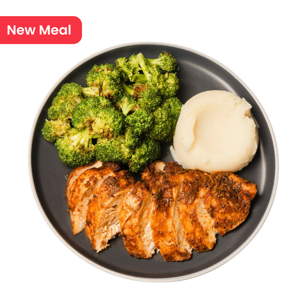 Classic Chalet Dinner with Mashed Potatoes & Broccoli