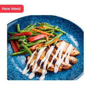 KETO Sesame Tahini Chicken with Green Bean Sauté