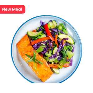 KETO Salmon with Sweet Chili Glaze & Sesame Stir-Fry