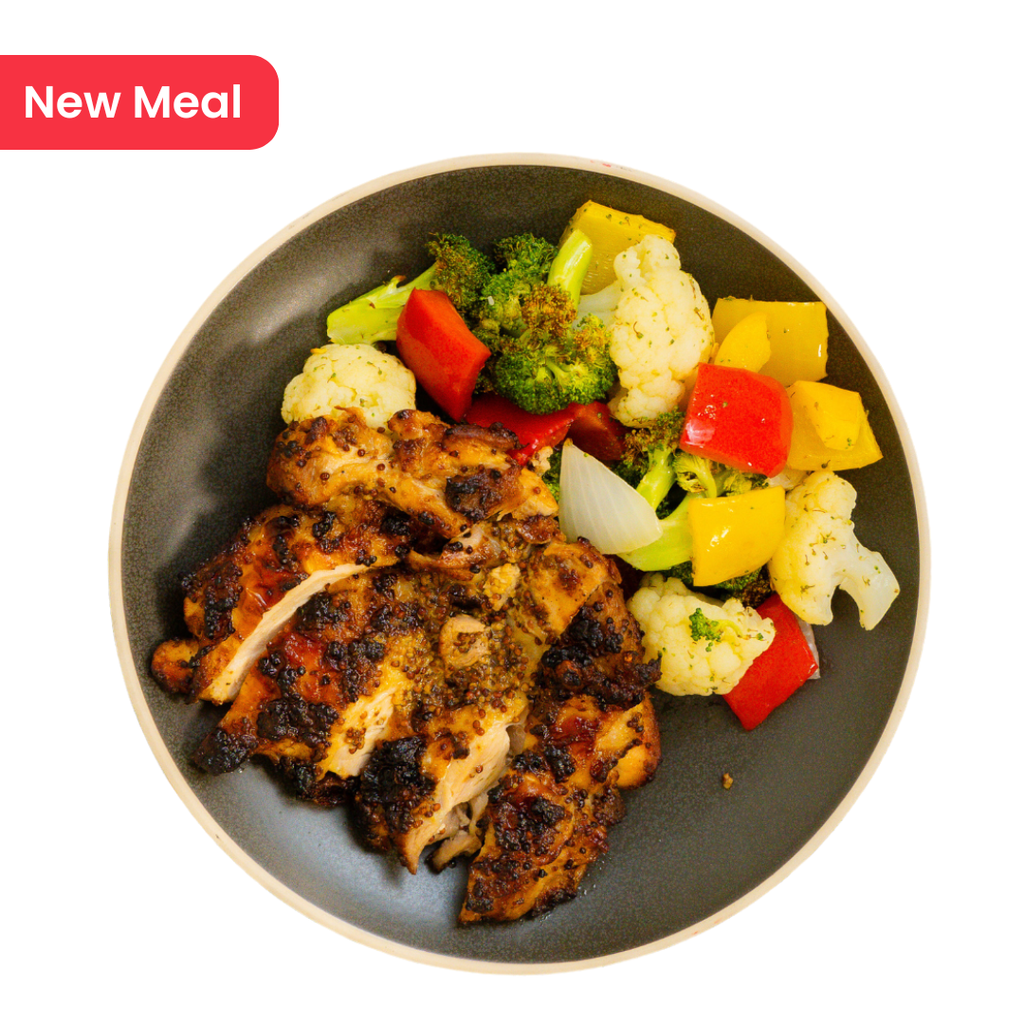 KETO Honey Mustard Chicken With Vegetable Medley Sautee