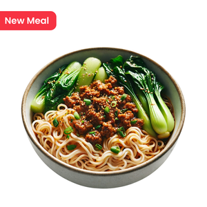 Dan Dan Pork on Rice Noodles