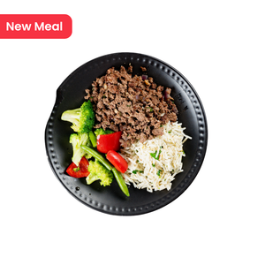 Greek Gyro Bowl with Lemon Dill Basmati Rice and Vegetables