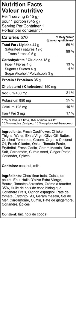KETO Butter Chicken on Cauliflower Rice