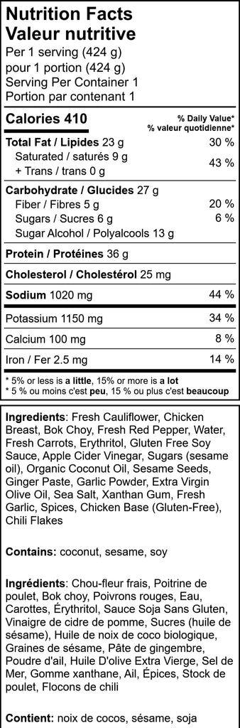 KETO Chicken Teriyaki with Cauliflower Rice and Vegetables