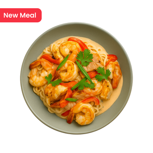 Keto Chicken & Shrimp Pad Thai on Konjac Noodles