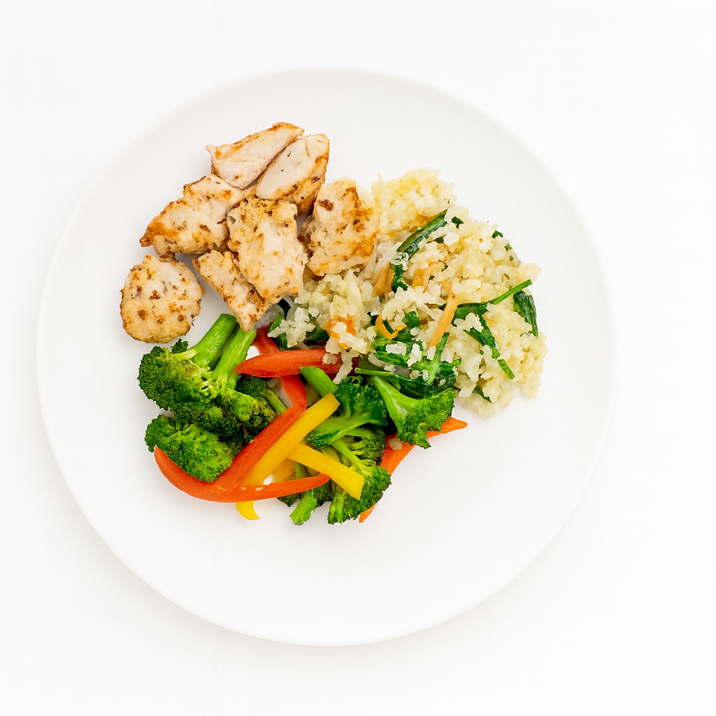 KETO Greek Chicken with Spinach & Feta Cauliflower Rice