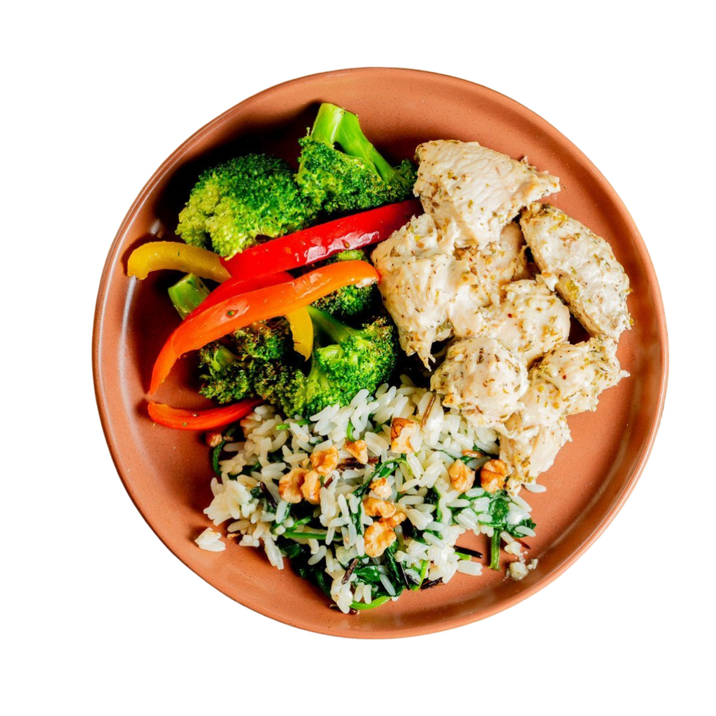 Greek Chicken with Spinach & Feta Wild Rice