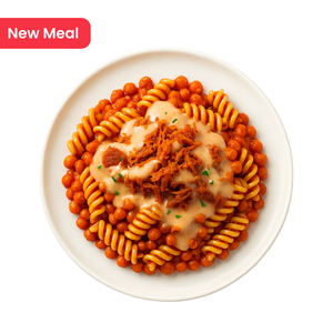 Pulled Pork Mac 'N' Cheese on Red Lentil Protein Pasta