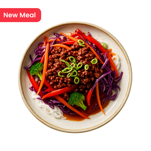 Sticky Korean Beef with Vegetable Stir Fry & Jasmine Rice