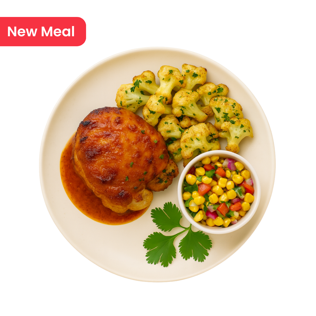 Mexican Spiced Chicken with Lime Cauliflower & Corn Salsa