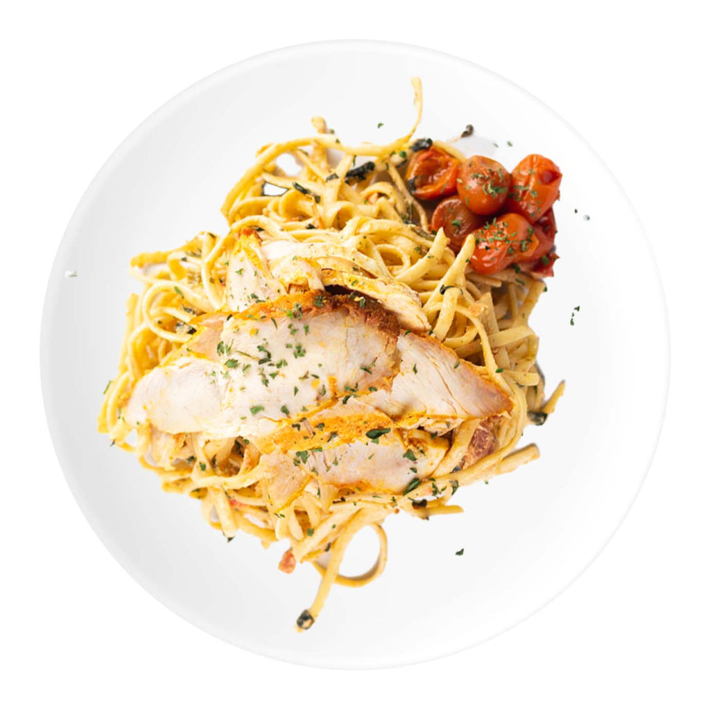 Sundried Tomato and Basil Pesto Chicken Linguine