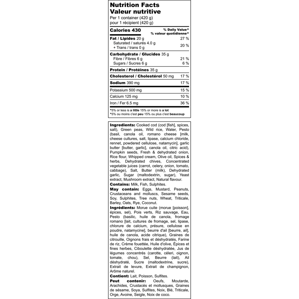 Pesto & Basil Cod with Rice and Pumpkin Seeds
