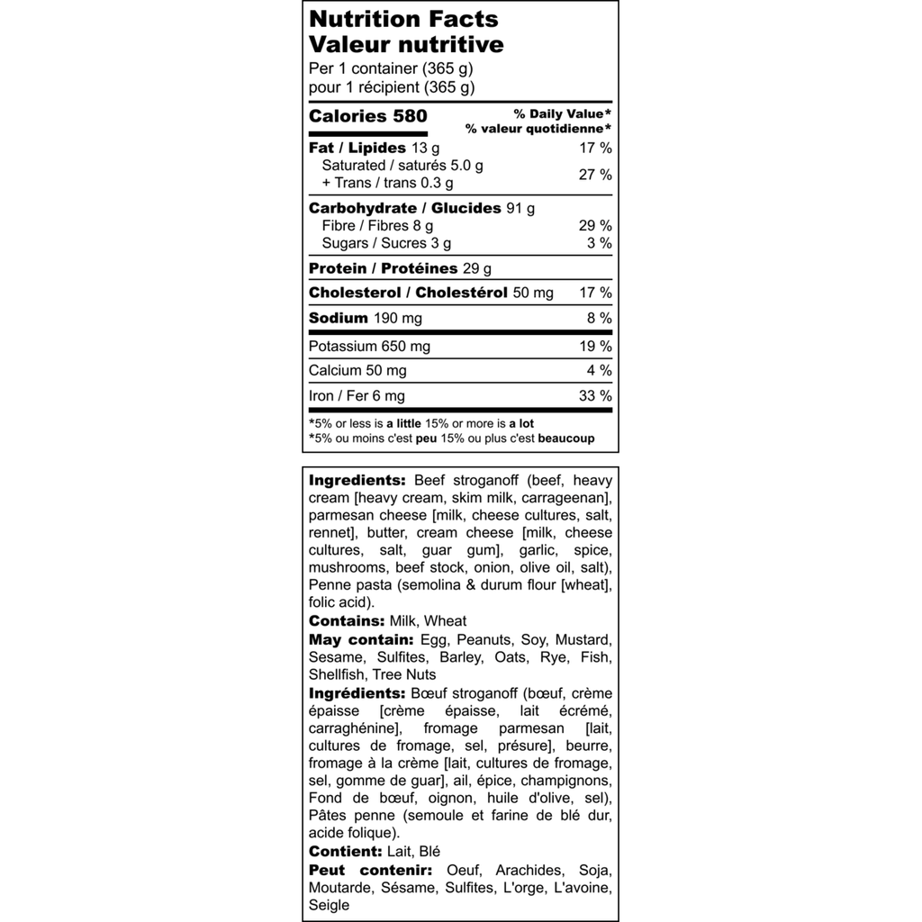 Beef Stroganoff Penne