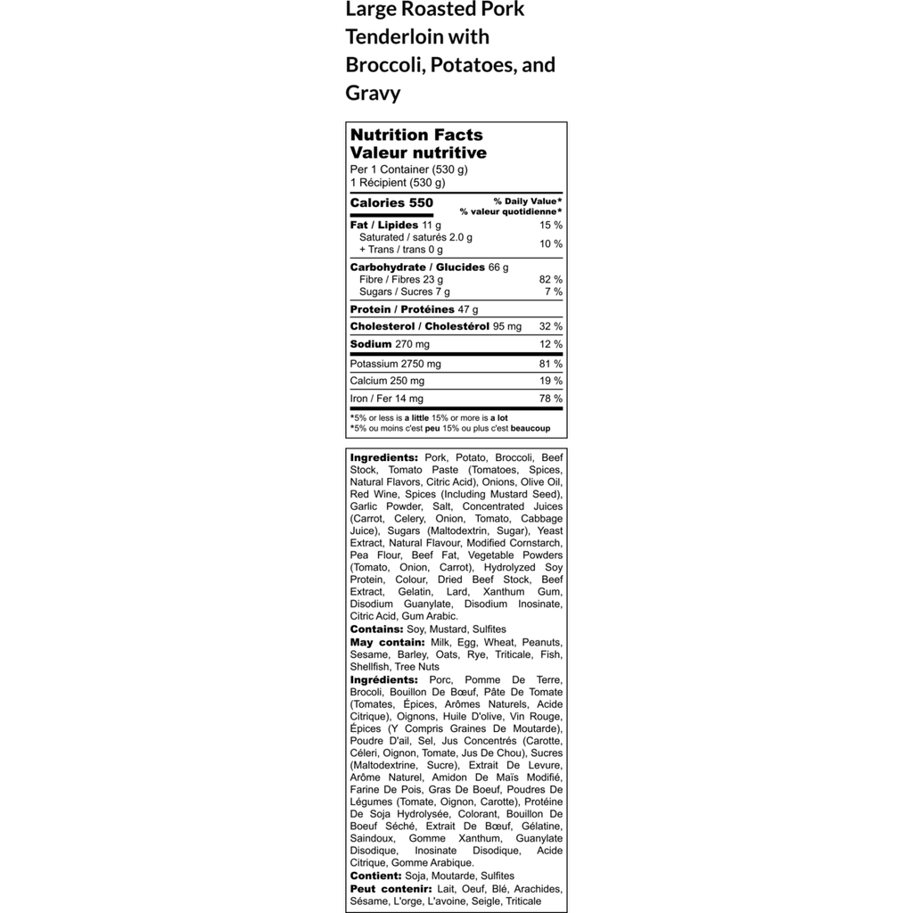 Roasted Pork Tenderloin with Broccoli, Potatoes and Gravy