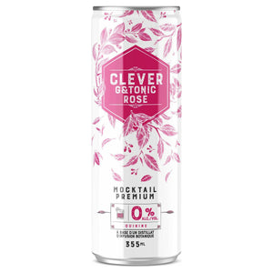 Clever Mocktails Non-Alcoholic Beverage - Pink Gin & Tonic  (355mL)